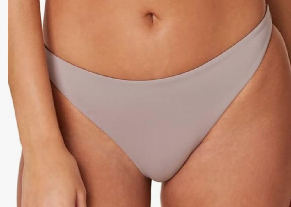 NWT Andie Women's The Cheeky Bikini Bottom Smooth Stone Size M
